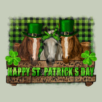 Happy St. Patrick's Day Horses With Leprechaun Hat And Bandana Long Sleeve Tee | Teevron