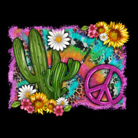 Cactus Peace Sign Flowers And Tie Dye Ladies Tee | Teevron