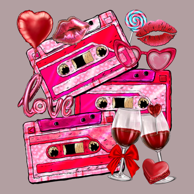 Valentines Day Cassette Vintage Hoodie by NancyCooperArtShop | Teevron