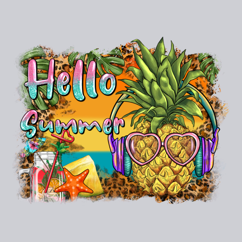 Hello Summer Pineapple Heavyweight Sweatshirt by BarkalooDesign | Teevron