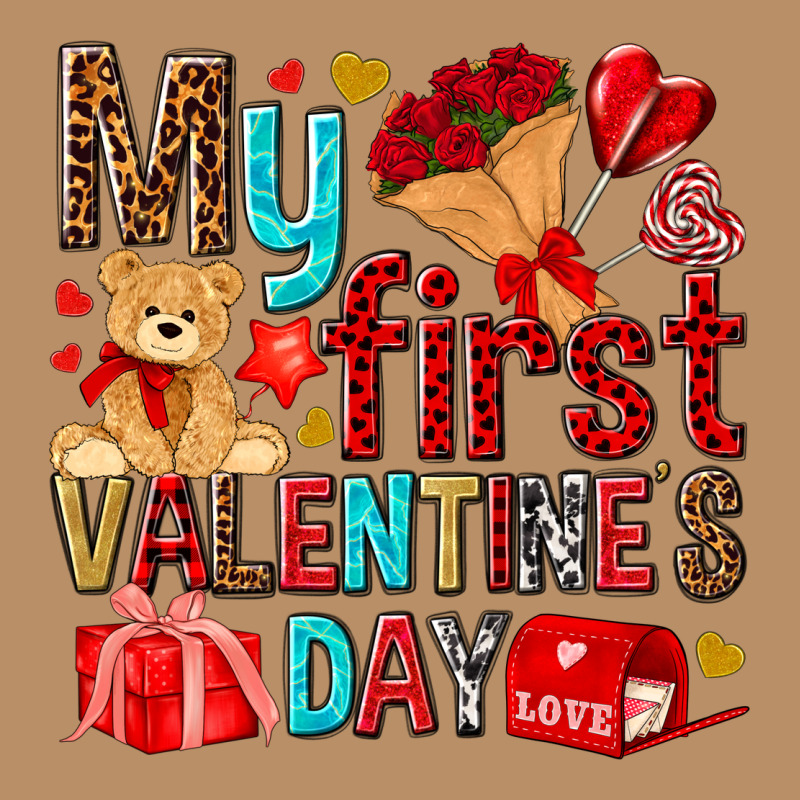 My First Valentines Day Vintage Hoodie by NancyCooperArtShop | Teevron
