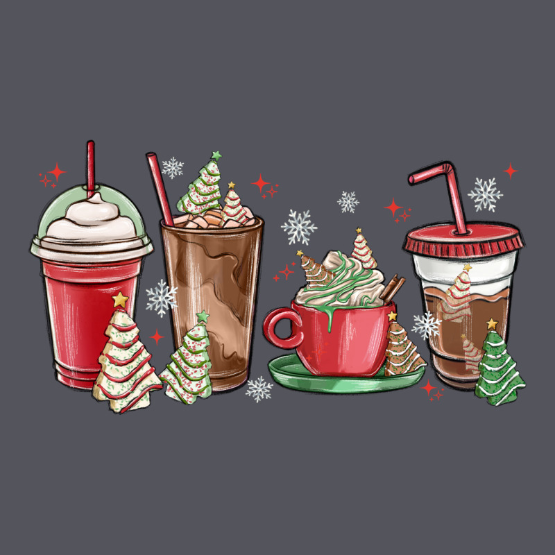 Christmas Tree Cake And Coffee Cups Vintage Hoodie by MaliasSmallBusiness | Teevron