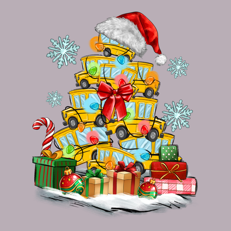 Christmas Tree With School Bus Vintage Tee by MaliasSmallBusiness | Teevron