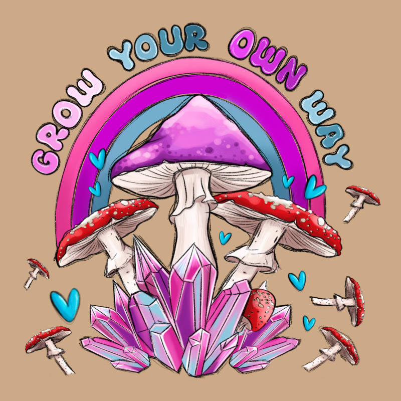 Grow Your Own Way Crystal And Mushroom Vintage Hoodie by MaliasSmallBusiness | Teevron