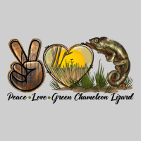 Peace Love Green Chameleon Lizard Premium Tee | Teevron