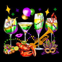 Mardi Gras Wine Glasses Olivia Premium Sweatshirt | Teevron
