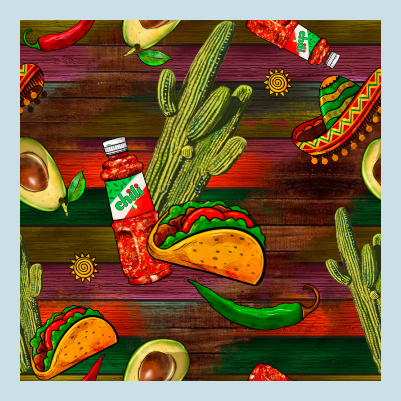 Mexican Food Seamless Pattern Ladies Tee by BundleAndBundleShop | Teevron