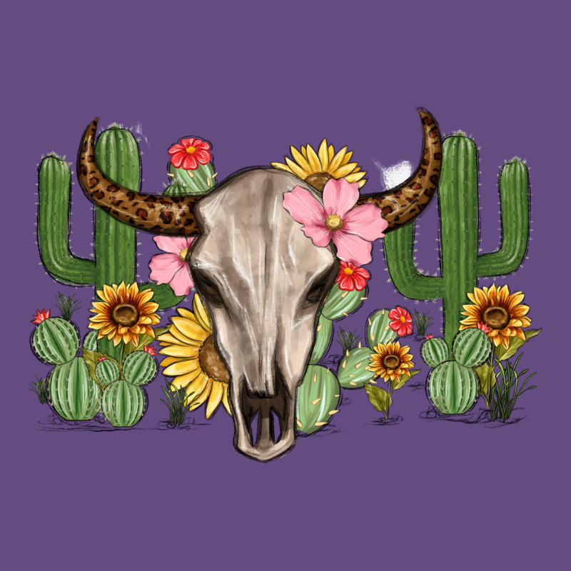 Bull Skull With Cactus Vintage Hoodie by MaliasSmallBusiness | Teevron