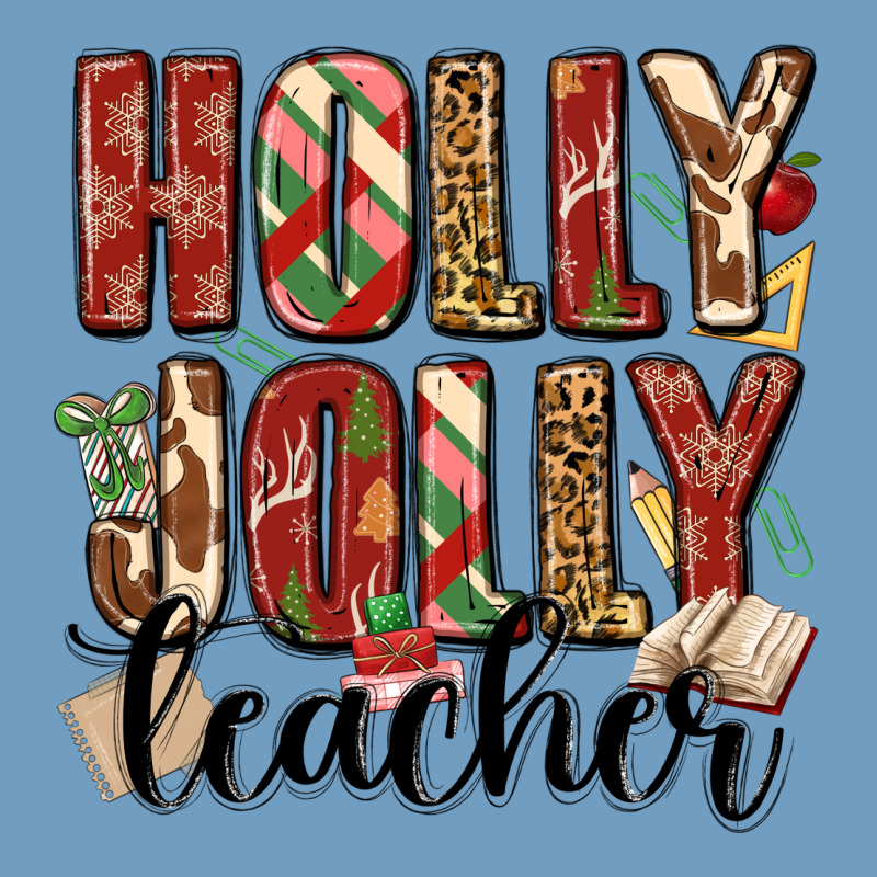 Holly Jolly Teacher Urban Heavy Tee by MaliasSmallBusiness | Teevron