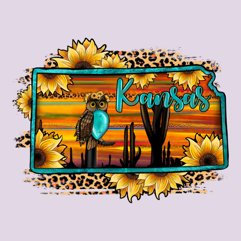 Kansas Owl Sunset Sunflower Map Classic Tee by JahusDesignShop | Teevron