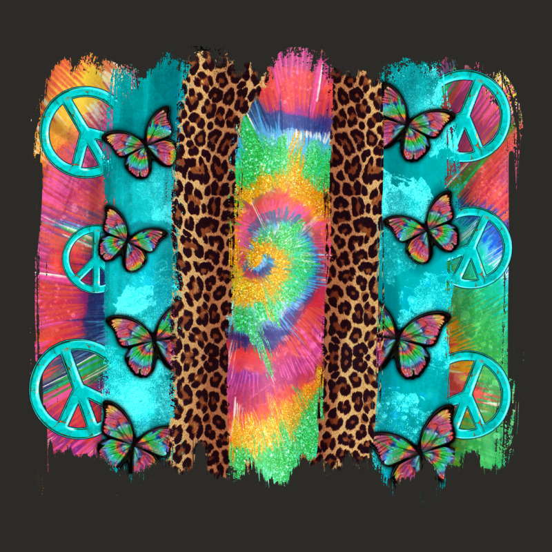 Hippie Peace Sign Butterfly Leopard And Tie Dye Brushstroke Heavy Core Tee by Artiststas | Teevron