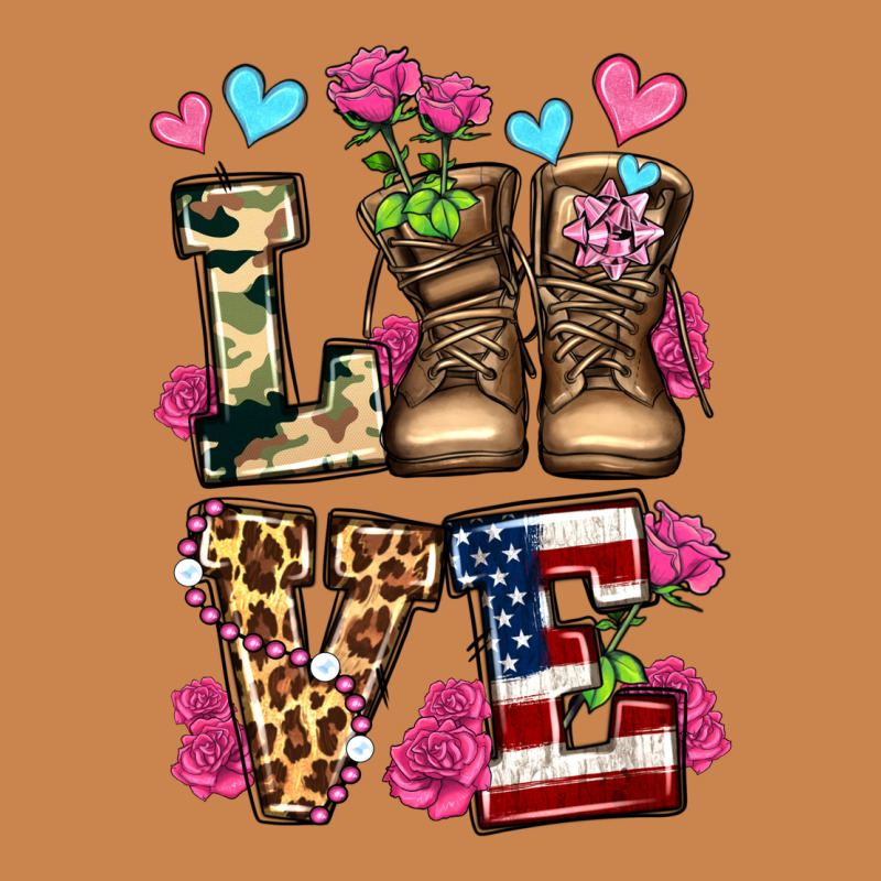 Love Valentine's Day Army Boots Olivia Heavyweight Hoodie by OliviaCreatesArt | Teevron