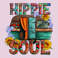 Hippie Soul With Caravan And Flowers Ladies Tee | Teevron