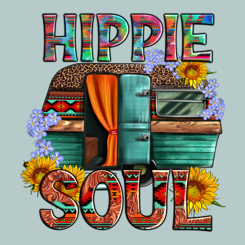 Hippie Soul With Caravan And Flowers Heavy Core Tee by Artiststas | Teevron