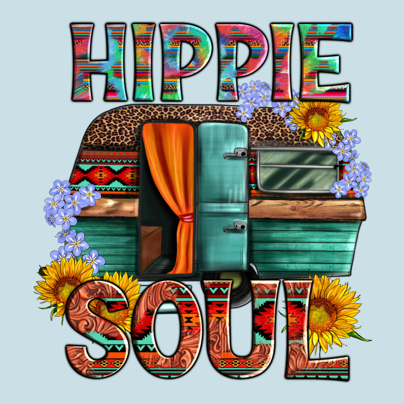 Hippie Soul With Caravan And Flowers Ladies Tee by Artiststas | Teevron