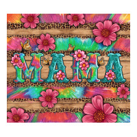 mama with tie dye and flowers | Teevron