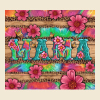 Mama With Tie Dye And Flowers Ladies Tee | Teevron
