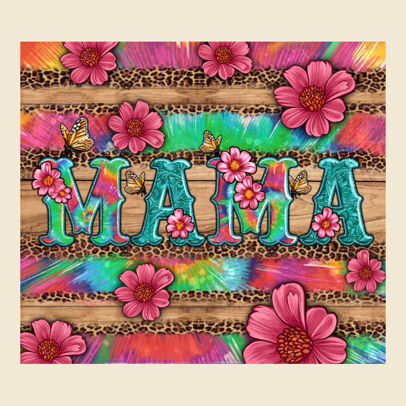 Mama With Tie Dye And Flowers Ladies Tee by Artiststas | Teevron
