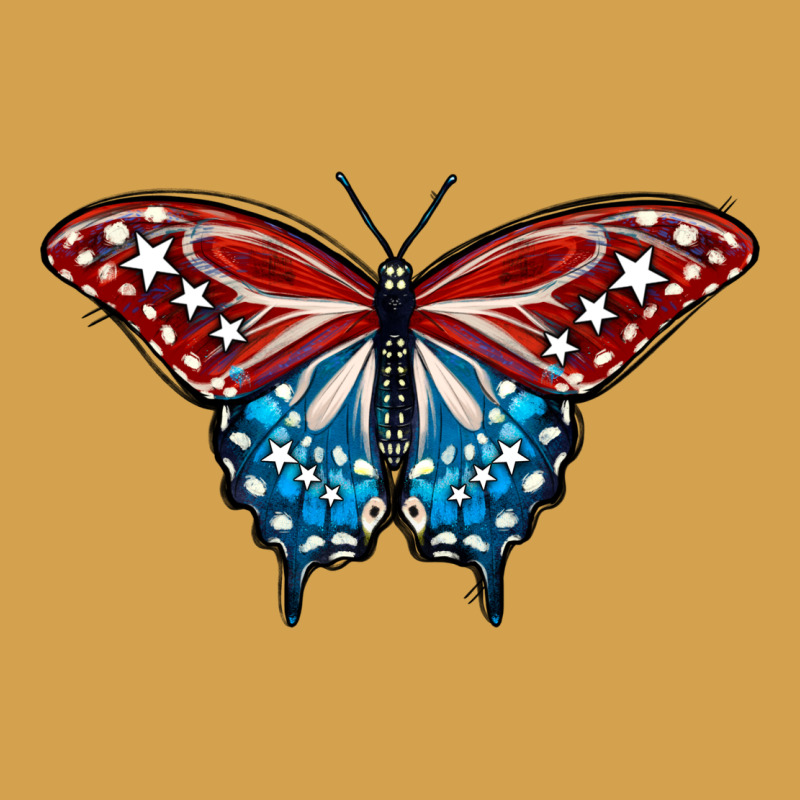 Patriotic American Flag Butterfly 4th Of July Urban Hoodie by LillyAllenDesigns | Teevron