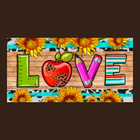 Love And Sunflower With Pen And Apple License Plate Template Heavy Core Tee | Teevron