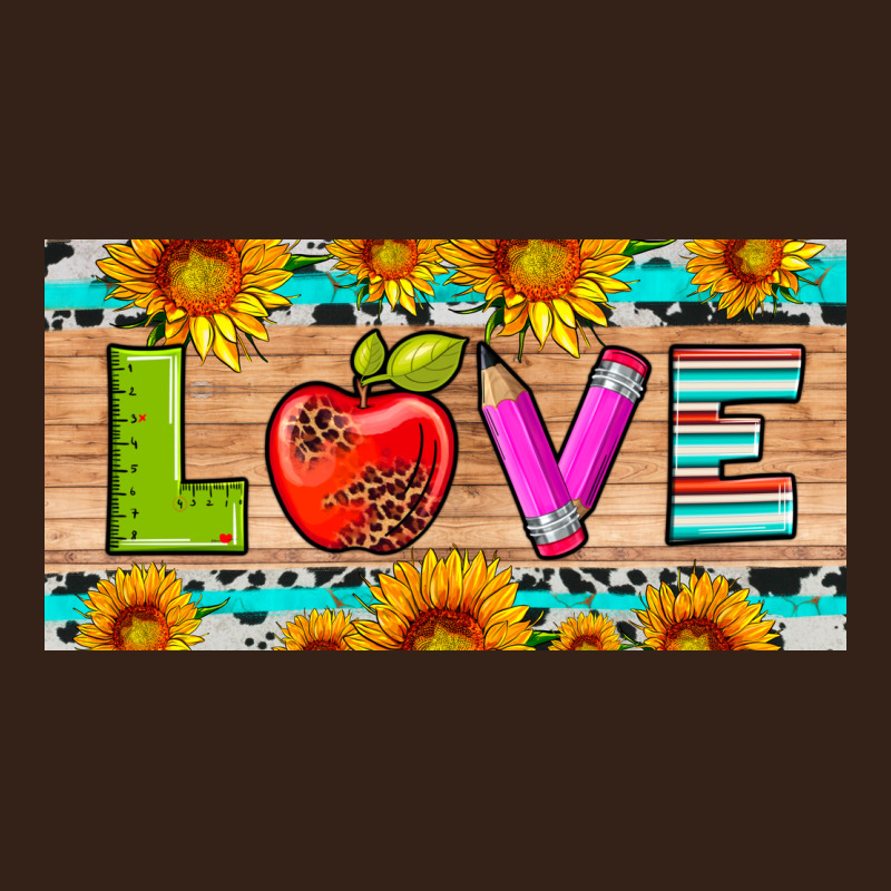 Love And Sunflower With Pen And Apple License Plate Template Heavy Core Tee by Artiststas | Teevron