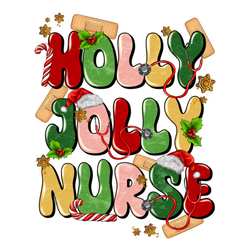Holly Jolly Nurse Urban Heavy Tee by MaliasSmallBusiness | Teevron