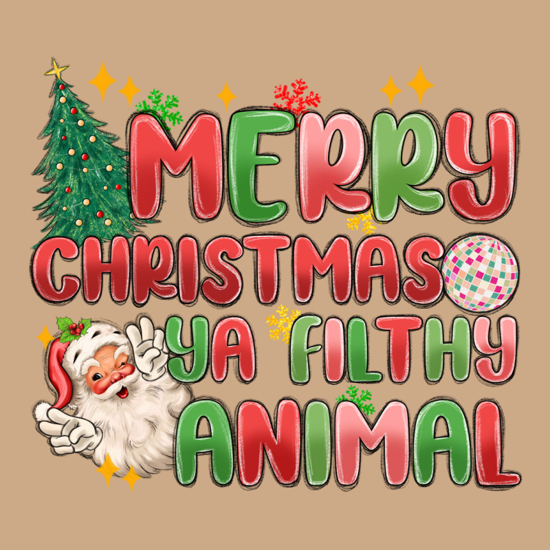 Merry Christmas Ya Filthy Animal Vintage Hoodie by MaliasSmallBusiness | Teevron