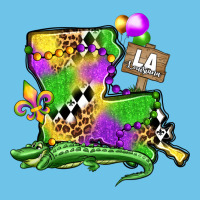 Louisiana Map Alligator Mardi Gras Olivia Premium Sweatshirt | Teevron