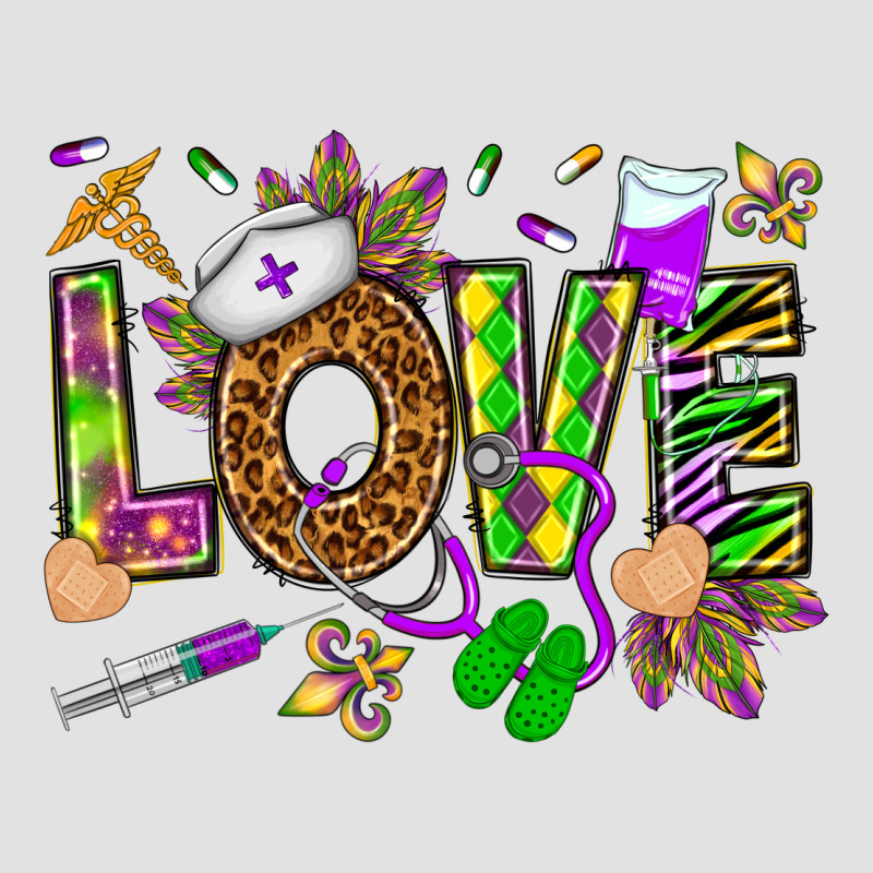 Mardi Gras Love Nurse Premium Hoodie by HowdyJamesFarm | Teevron