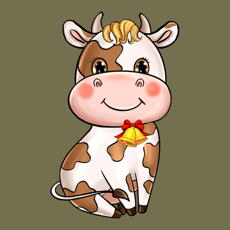 Cartoon Cow Vintage Hoodie by NancyCooperArtShop | Teevron