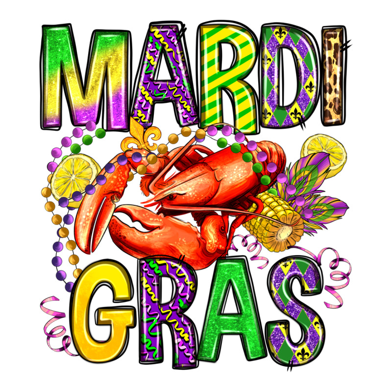 Mardi Gras Crawfish Olivia Heavyweight Hoodie by OliviaCreatesArt | Teevron
