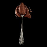 Spoon With Chocolate Ladies Tee | Teevron