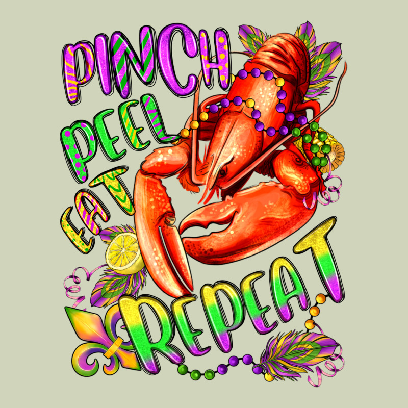 Pinch Peel Eat Repeat Mardi Gras Olivia Heavyweight Hoodie by OliviaCreatesArt | Teevron