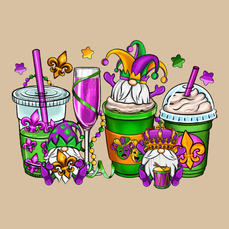 Mardi Gras Gnomes Coffee Cups Heavyweight Hoodie by OliviaCreatesArt | Teevron