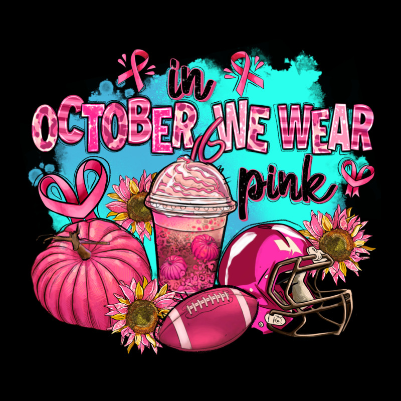 In October We Wear Pink American Football Heavy Core Tee by AdoDesignShop | Teevron