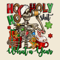 Ho Ho Holy Shit What A Year Christmas Skeleton Premium Tee | Teevron