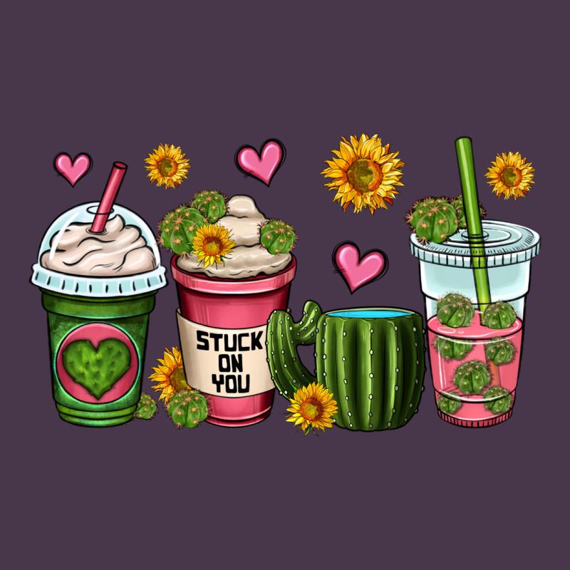 Stuck On You Cactus Coffee Cups Heavyweight Hoodie by OliviaCreatesArt | Teevron