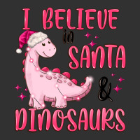 I Believe In Santa & Dinosaurs Pink Urban Heavy Tee | Teevron