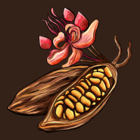 Cacao Beans And Flowers Heavy Core Tee | Teevron