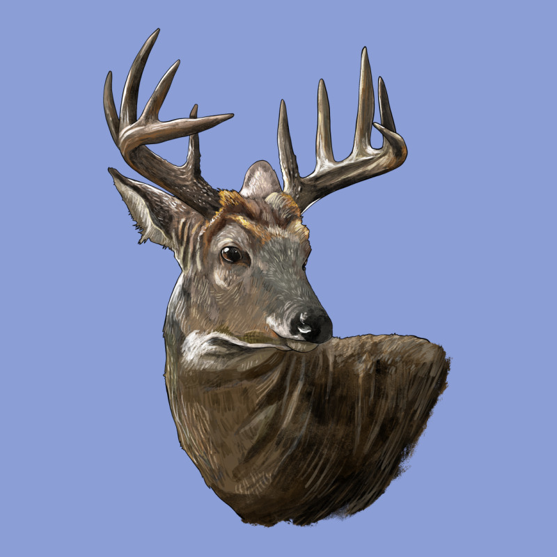 White Tailed Buck Deer Head Long Sleeve Tee by LillyAllenDesigns | Teevron