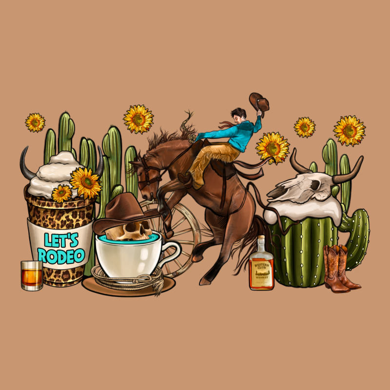 Rodeo Cowboy Coffee Cups Heavyweight Hoodie by OliviaCreatesArt | Teevron