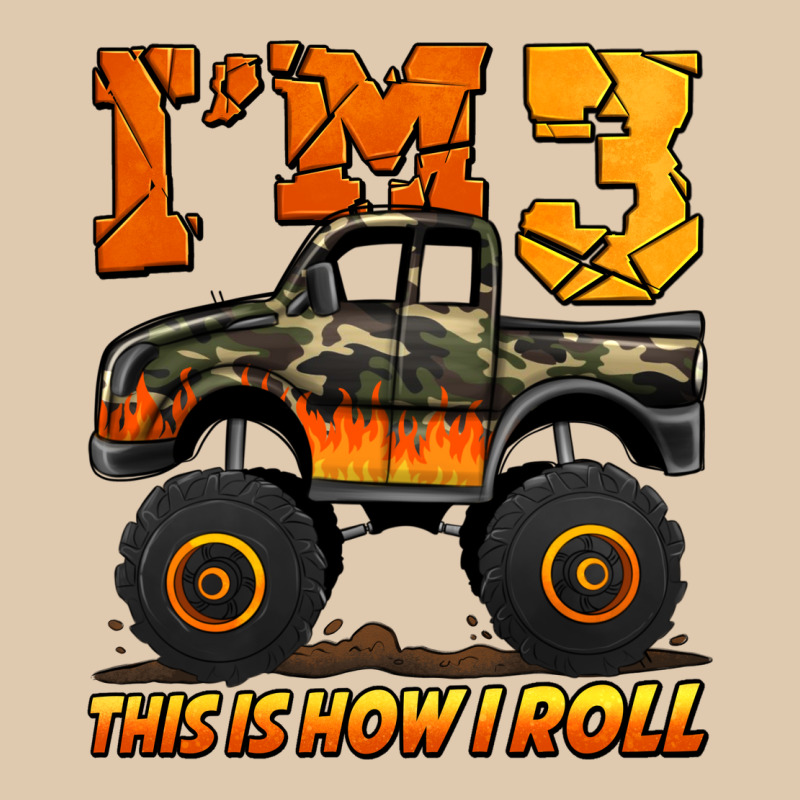 I'm Three This Is How I Roll Monster Truck Birthday Heavyweight Sweatshirt by Jasminsmagicworld | Teevron