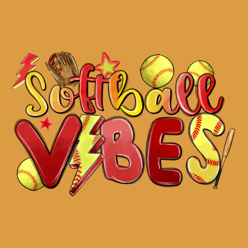 Softball Vibes Urban Heavy Tee by MaliasSmallBusiness | Teevron