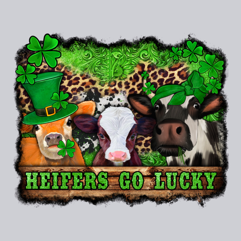 St Patricks Cows Heifers Go Lucky Heavyweight Sweatshirt by Jasminsmagicworld | Teevron