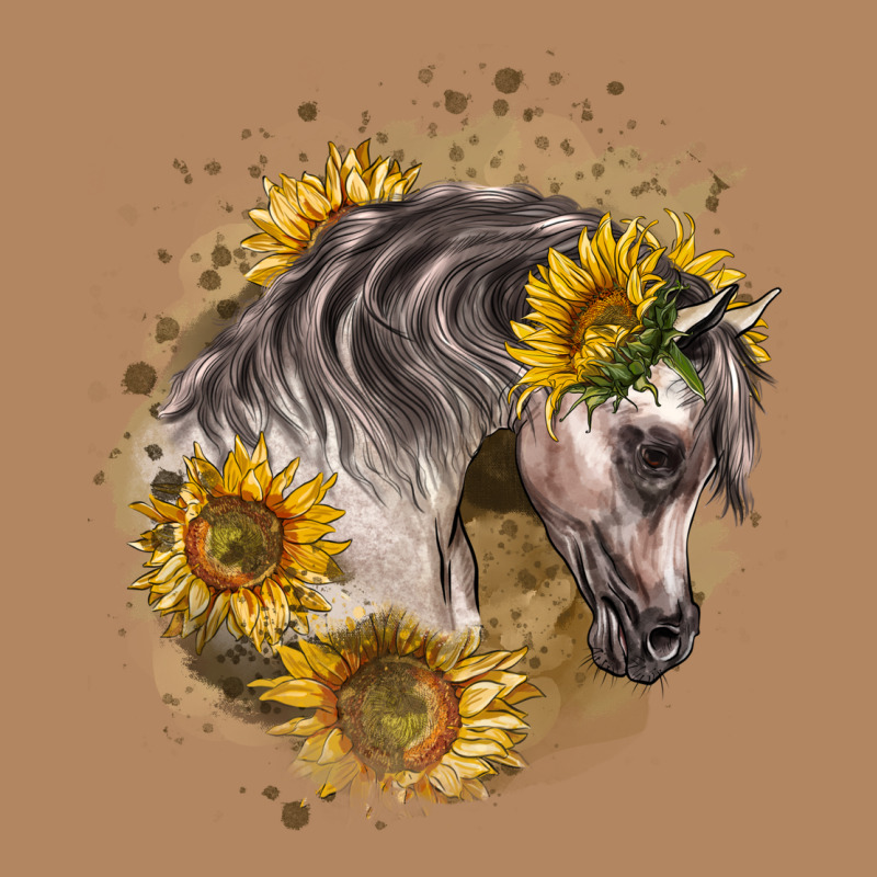 Arabian Horse With Sunflowers Long Sleeve Tee by LillyAllenDesigns | Teevron