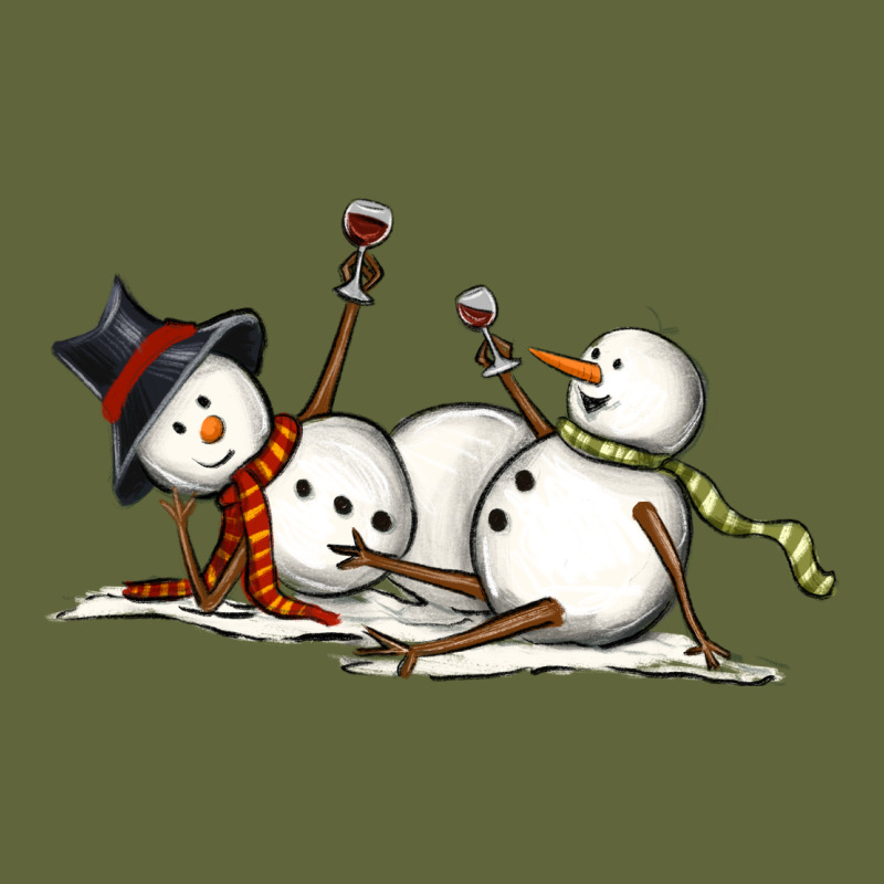 Snowman With Wine Classic Tee by MaliasSmallBusiness | Teevron
