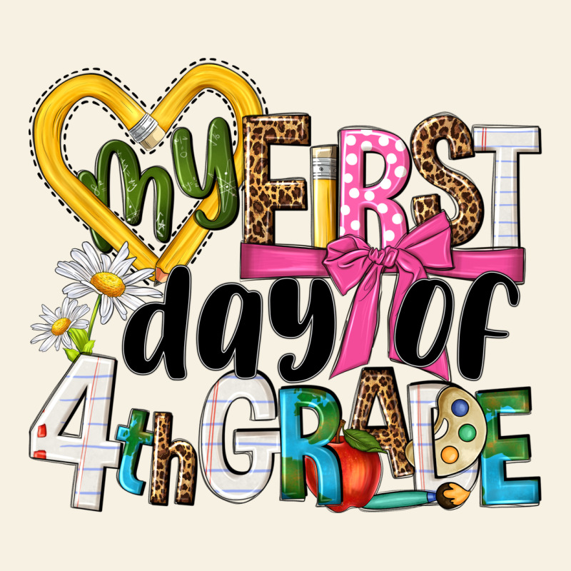 My First Day Of 4th Grade Vintage Tee by NancyCooperArtShop | Teevron