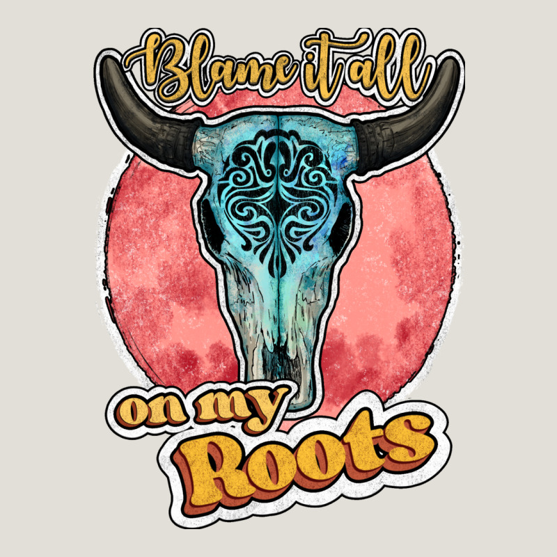 Blame It All On My Roots Bull Skull Black Heavy Core Tee by JahusDesignShop | Teevron