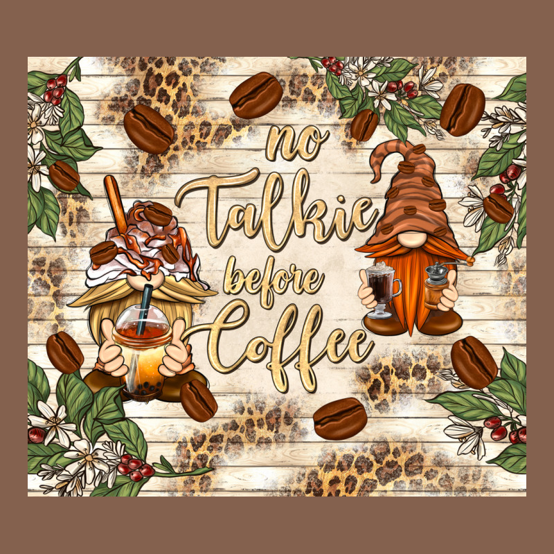 No Talkie Before Coffee With Gnomies Zipper Hoodie by TumblerDesignByShophia | Teevron