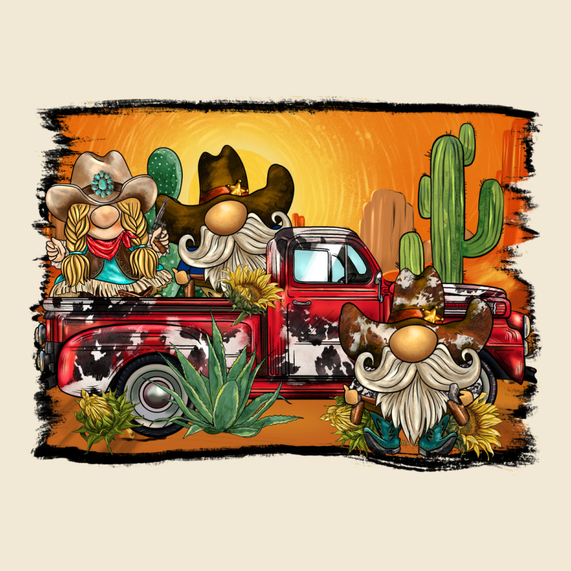 Western Truck Cowboy Gnome Background Premium Tee by BarkalooDesign | Teevron